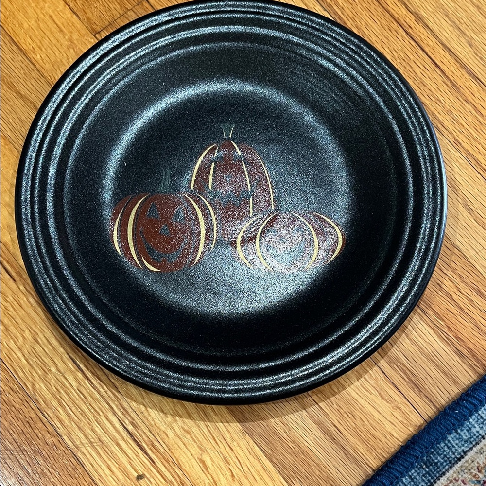 Fiesta Ware luncheon Black with pumpkins Pumpkins
